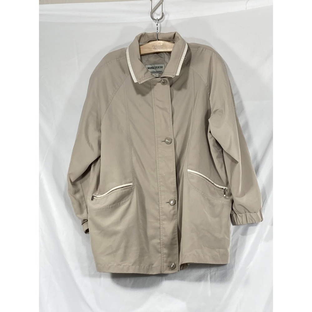 VTG Fitz-Wright New York London Paris Milan All Weather Trench Coat Womens M